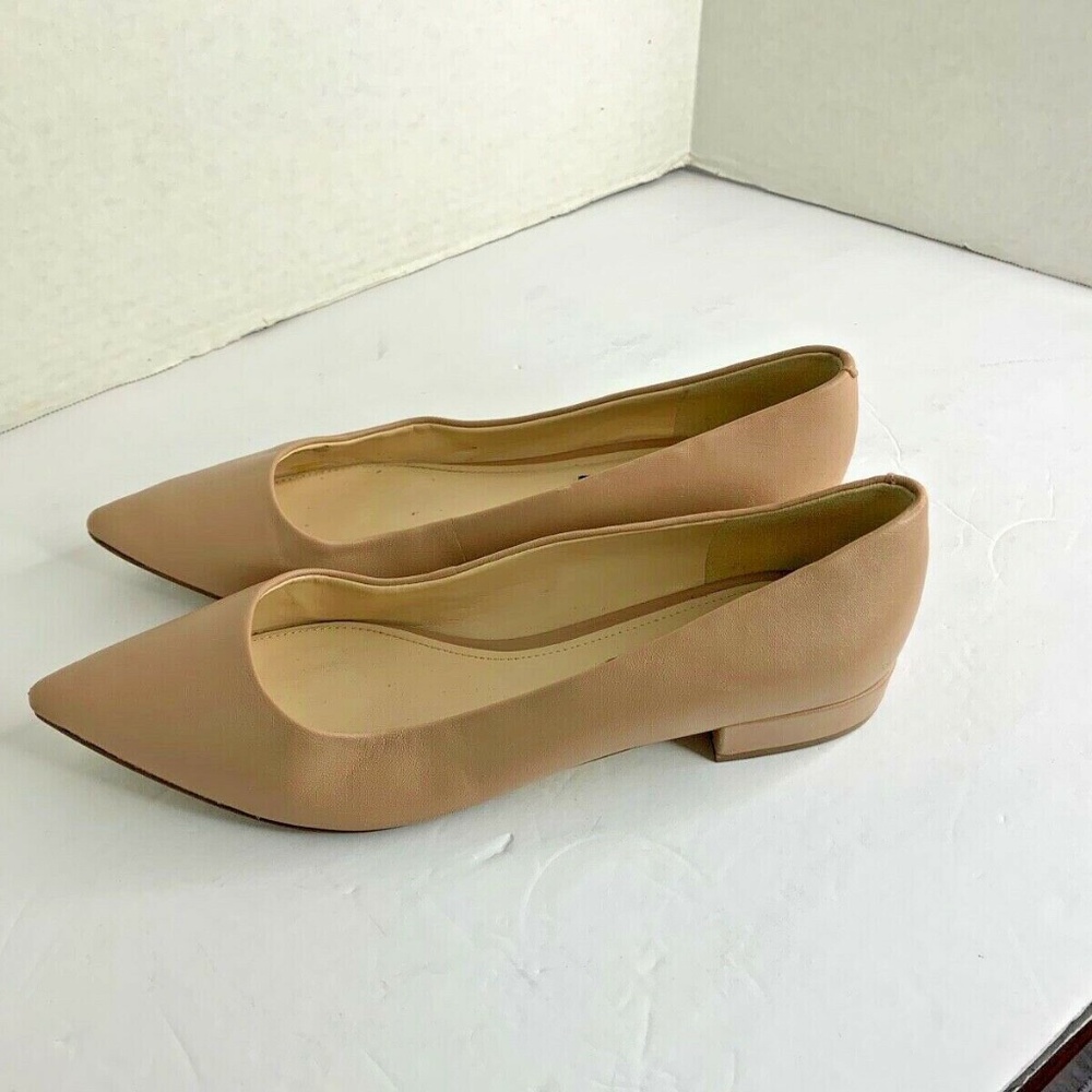Classic Pointed Toe Flats in Nude - Women Shoes